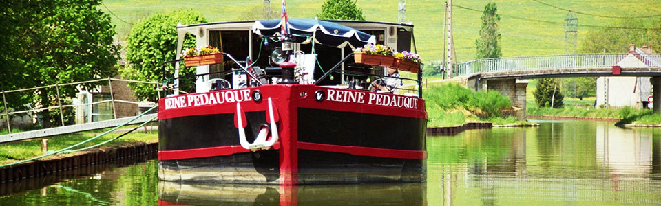 La Reine Pedauque mooring in the Ouche valley